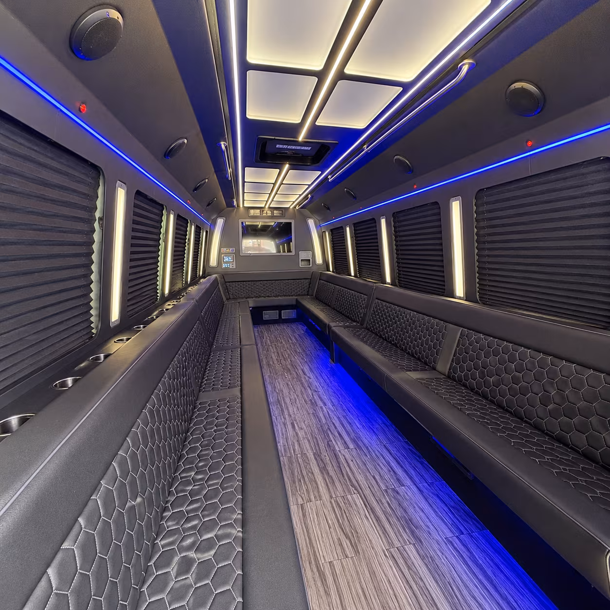 aliso viejo 30 passenger party bus interior