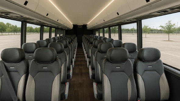 Interior of Charter Bus Company Lake Forest's 15 Passenger Minibus in Lake Forest