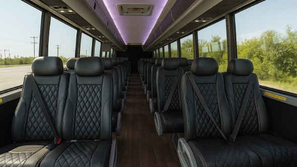 Interior of Charter Bus Company San Clemente's 28 Passenger Mini bus in San Clemente