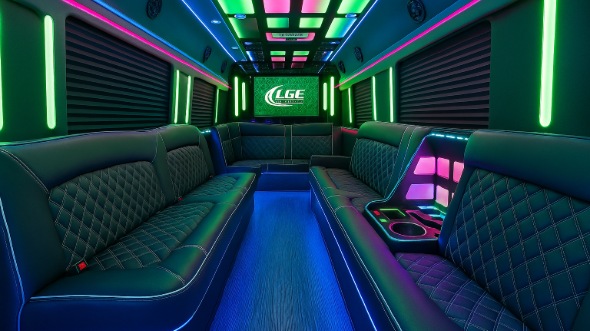 aliso viejo party bus rental inside